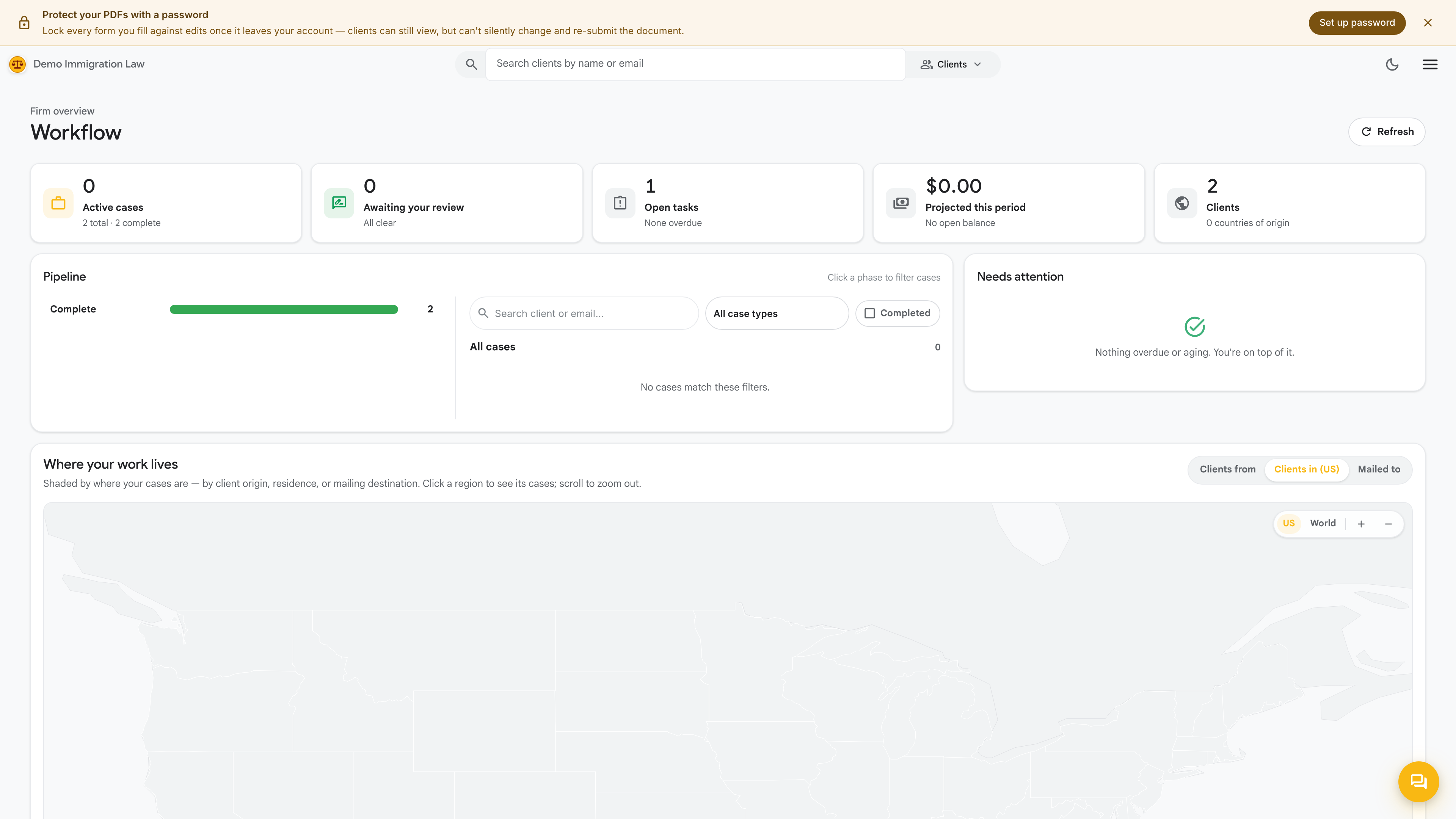 Workflow dashboard